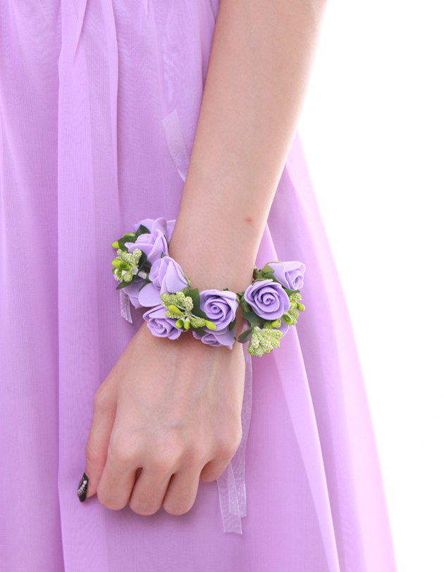 Rochelle Bridesmaid Corsage in Violet